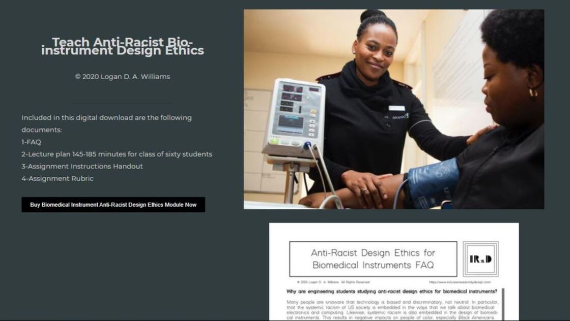 Teach Anti-Racist Bio-medical Instrument Design Ethics